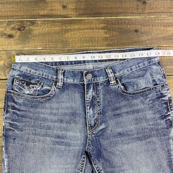 T.K. AXEL Treadwell Relaxed Straight Men's Denim Jeans Size 34/30 - Picture 6 of 7